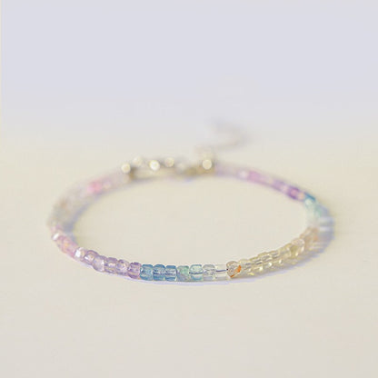 Extra Fine 2mm Rainbow Small Tourmaline Bracelet