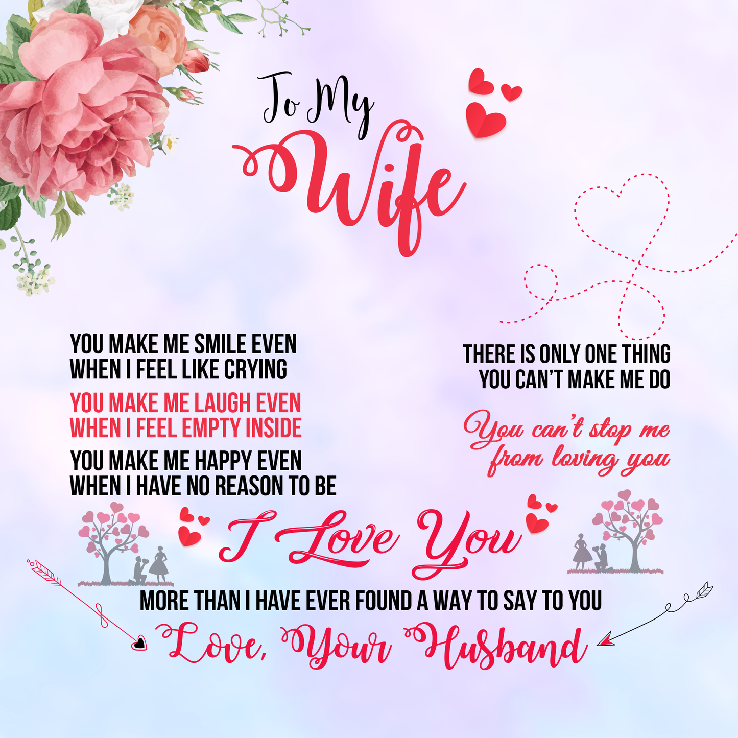 To Wife Message Card