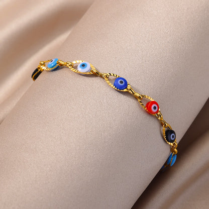 Enamelled Lucky Beaded Bracelet Prayer Jewelry For Women