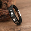 Multi-layer Stainless Steel Leather Braided Bracelet