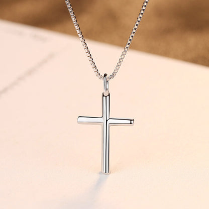 Collier simple croix en argent sterling