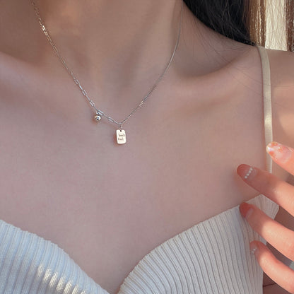 "Good Luck" Square Pendant Necklace