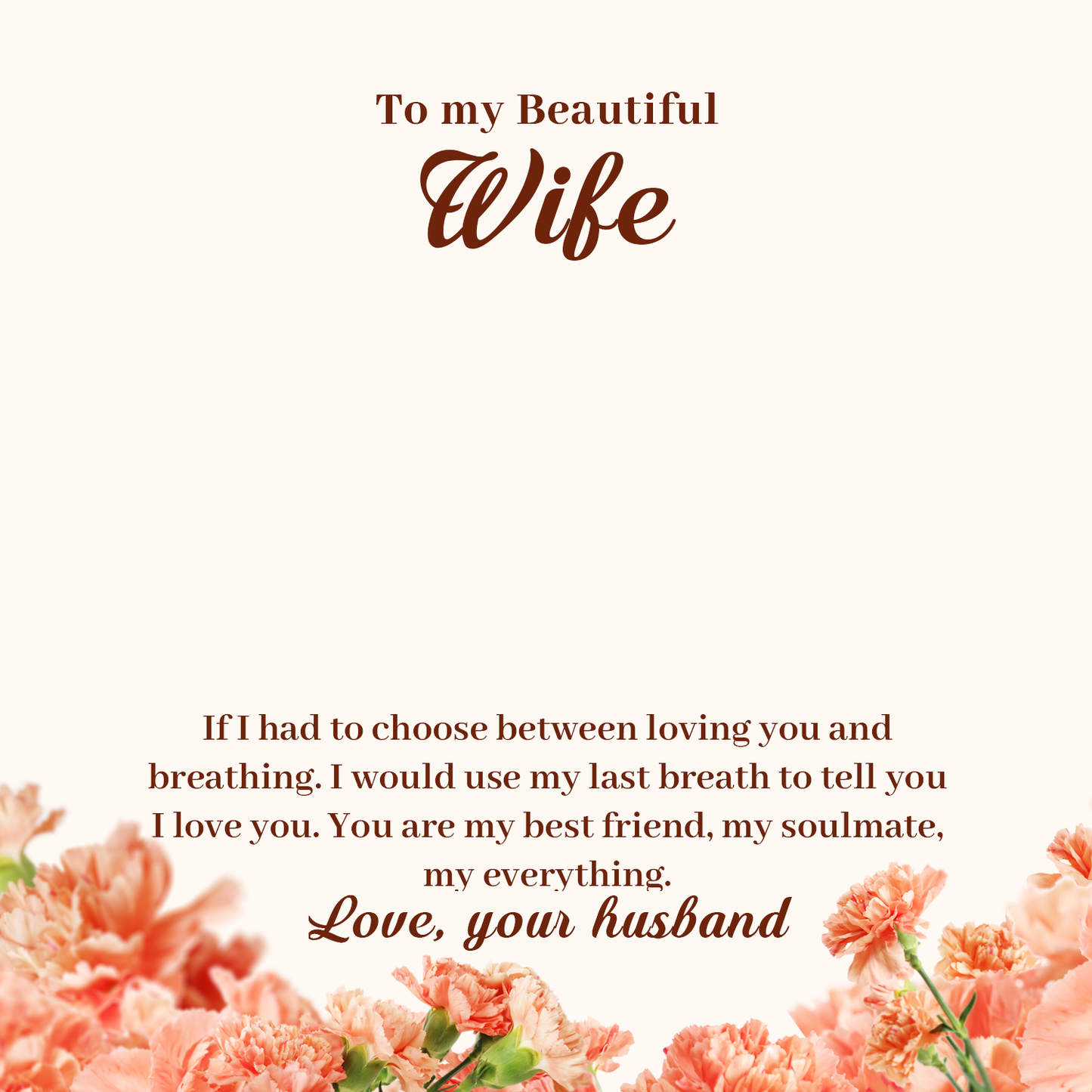 To Wife Message Card