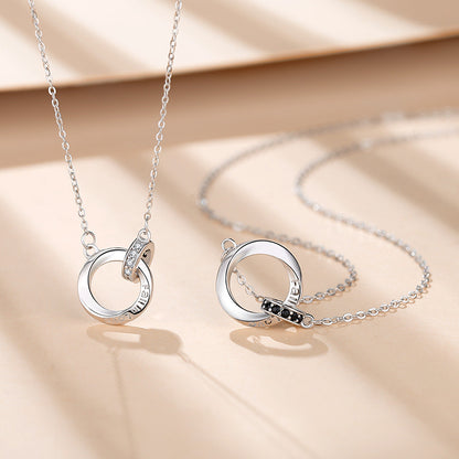 Mobius Ring Couple Necklace