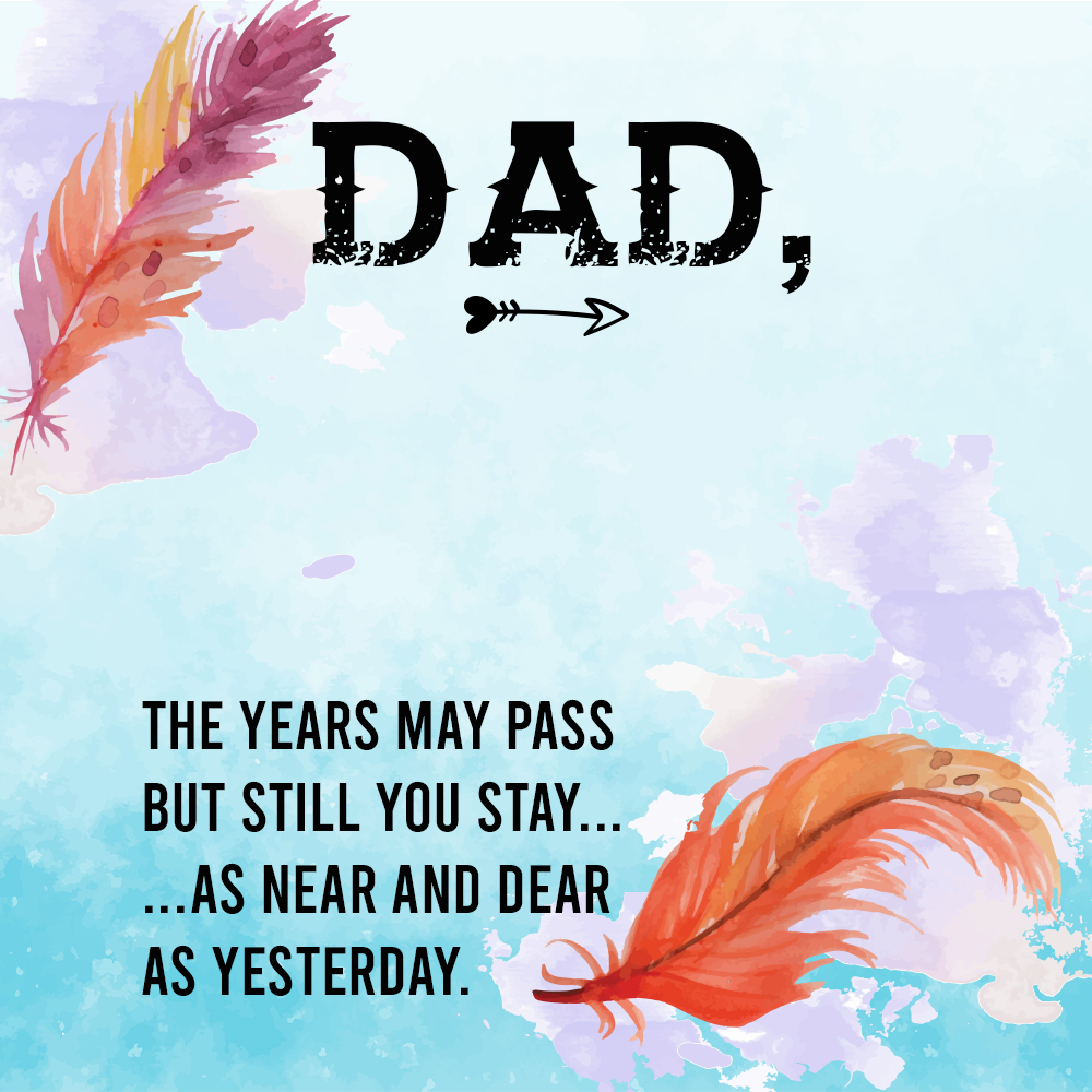 To Father Message Card