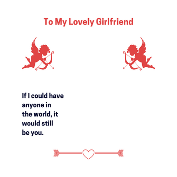 To Girlfriend Message Card