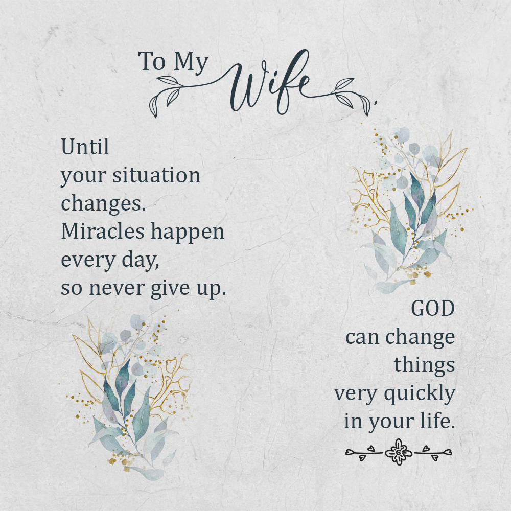 To Wife Message Card