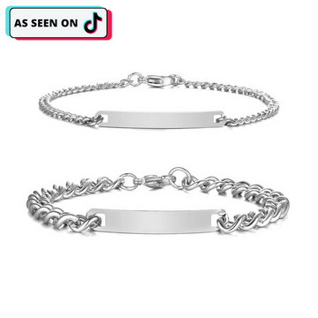 Graviertes Armband-Set für Paare