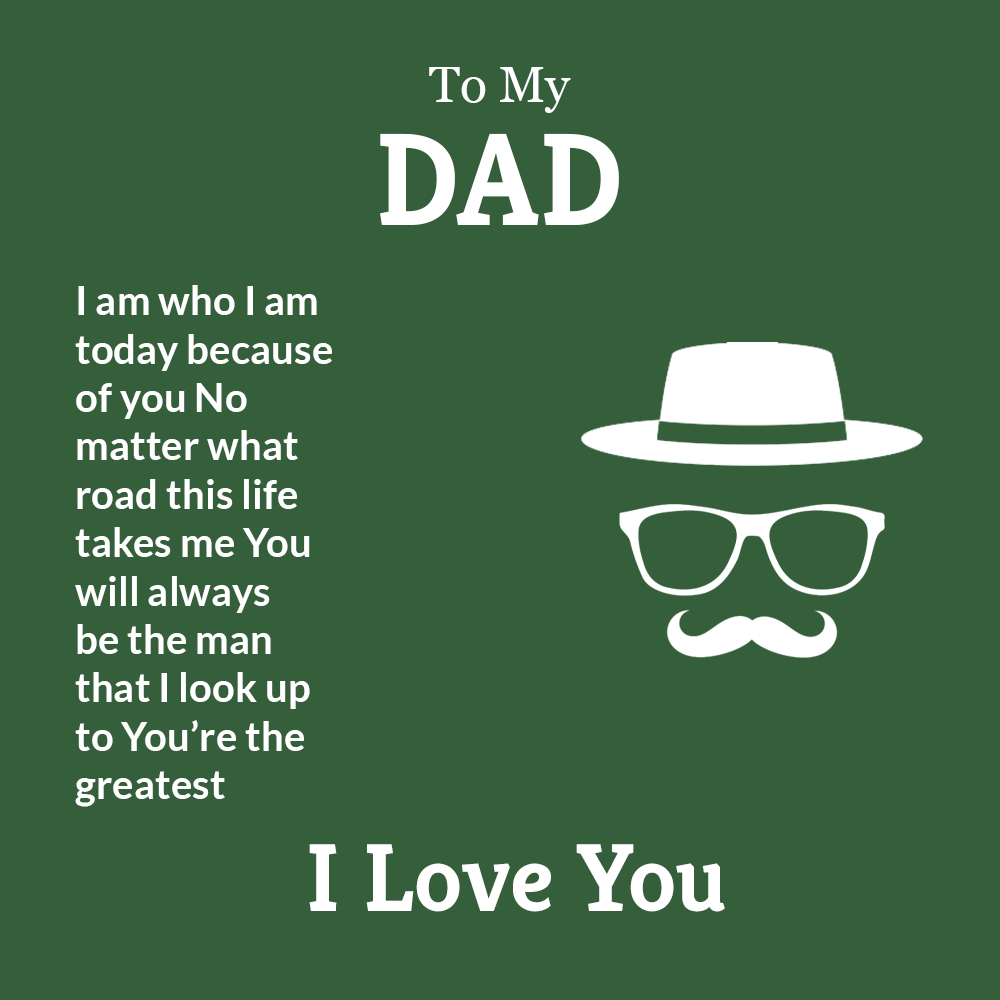 To Father Message Card