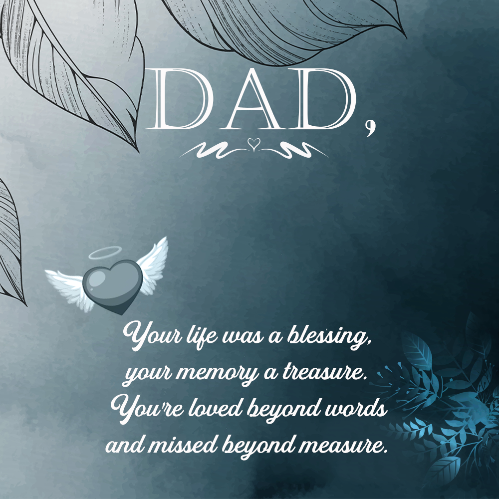 To Father Message Card