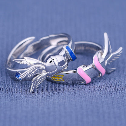 Angel Beast Shape Adjustable Silver Ring