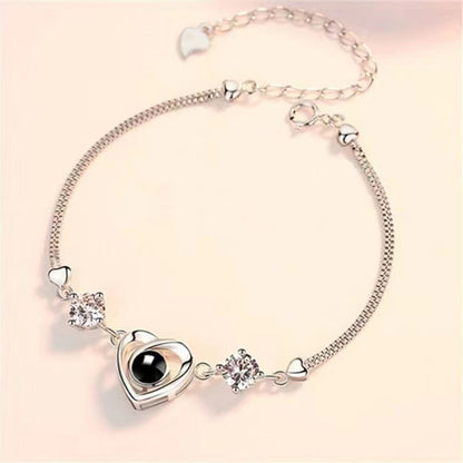 Heart Shaped/Sphere Photo Projection Bracelet