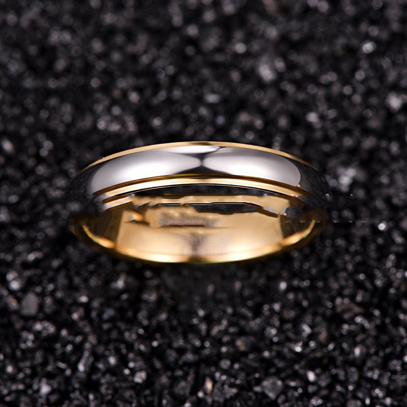 Simple Two Color Tungsten Ring