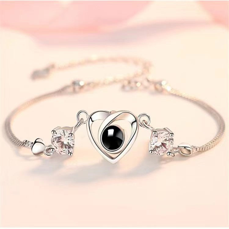 Heart Shaped/Sphere Photo Projection Bracelet