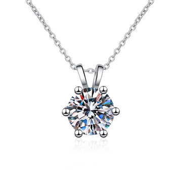 Sterling Silver 1 Carat Moissanite Necklace