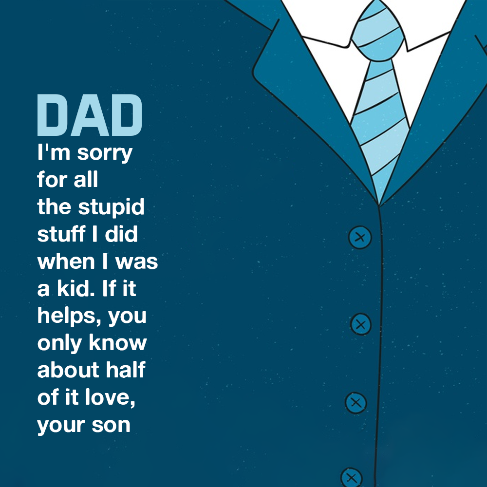 To Father Message Card