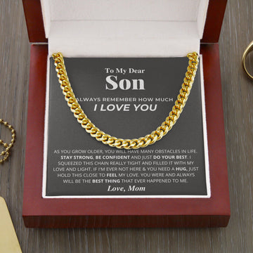 Personalized Cuba Necklace For Son-You are the BEST THING that ever happened to me - Record My Love